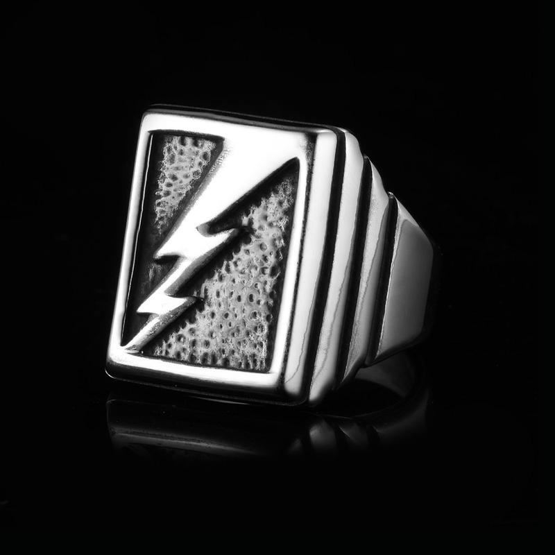 Vintage Collectible Jewelry - Onlysda Cool 316L แหวนสแตนเลส Vintage Man's