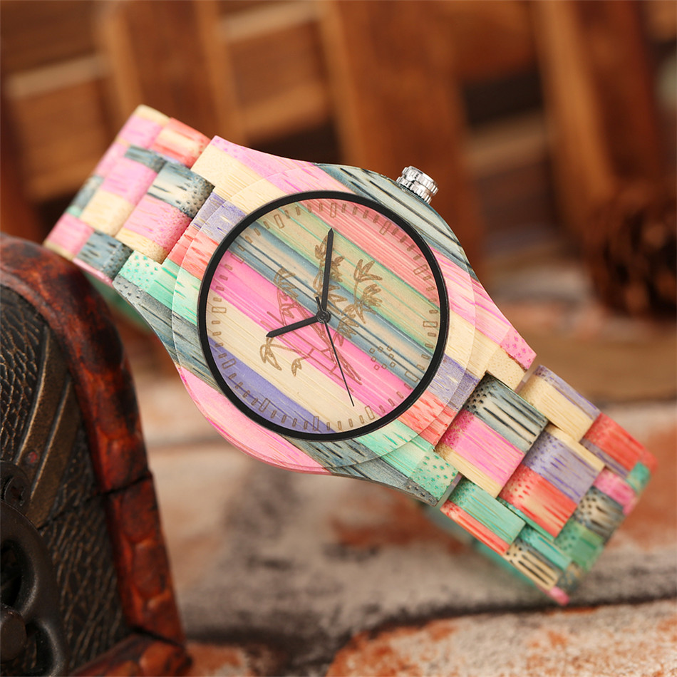 นาฬิกาข้อมือควอทซ์ไม้ไผ่หลากสี - Vintage Collectible Watches บทวิจารณ์และราคา